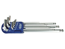 Set 9 cles allen extra long a tete spherique SAE
