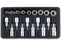  19pcs 1/2   socket Torx T E 
