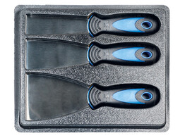 Set de 3 spatules en inox 30-50-75mm flexible
