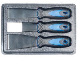 Set de 3 grattoirs en inox 32-32 coude-50mm