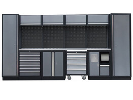 Serie Garage Profess. A 4 Panneaux Et 2 Armoires Hautes av plan bois