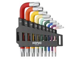 Set cles torx troue courte  code couleurs 9pcs