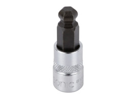 Bitdop 1/4  inbus met kogelkop 9mm