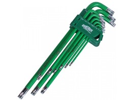 T8 Key Set 9pc Torx Hex   Green 