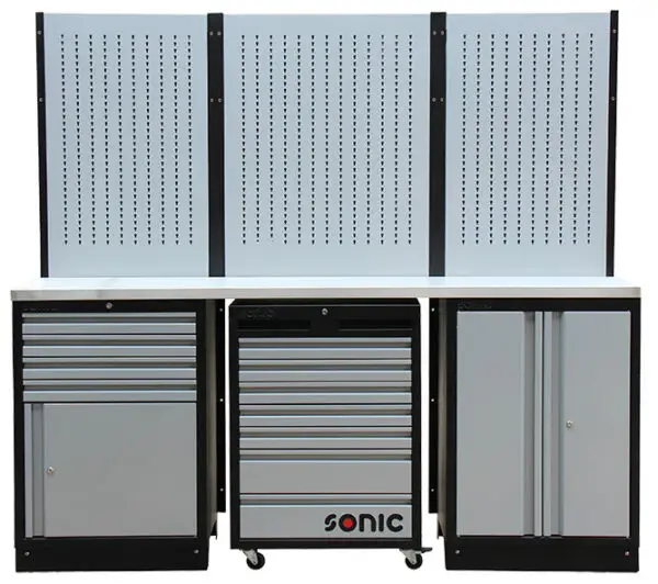 Werkplaatsuitrusting SONIC MSS 2193MM MET INOX BOVENBLAD